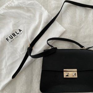Furla Leather Top Handle/Cross Body Purse